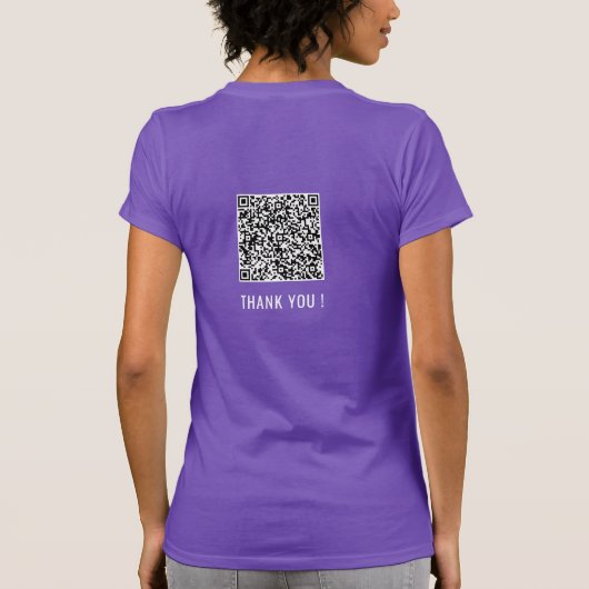 Ihr QR Code Scan Funny Info Personalisierter T - S T-Shirt (Rückseite)