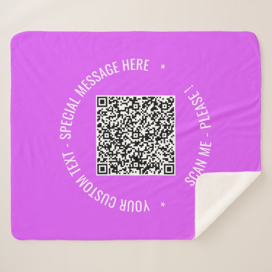 Ihr QR-Code Scan Info Benutzerdefinierter Text-She Sherpadecke (Vorderseite (Horizontal))