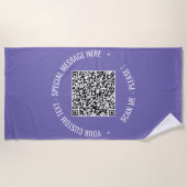 Ihr QR Code Scan Info Benutzerdefiniertes Texttüch Strandtuch (Vorderseite)