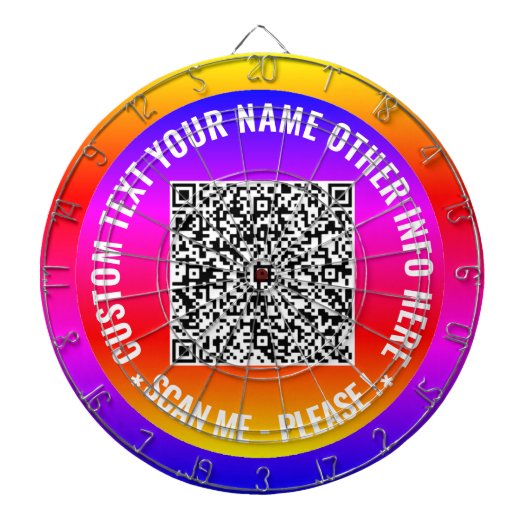Ihr QR Code Scan Info-Dart-Board mit benutzerdefin Dartscheibe (vorne)