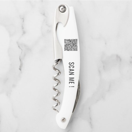 Ihr QR Code Scan Info Funny Waiter's Corkschraube Kellnermesser (Vorderseite)