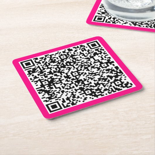 Ihr QR Code Scan Info Paper Untersetzer Wählen Sie (angewinkelt)