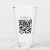 Ihr QR Code Scan Info Personalisiertes Glassgesche Glas (Rückseite)