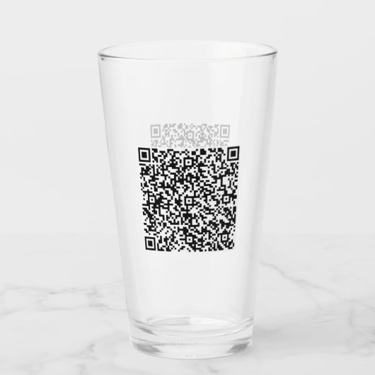 Ihr QR Code Scan Info Personalisiertes Glassgesche Glas (Rückseite)