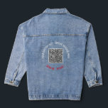 Ihr QR Code Scan Info Text Funny Denim Jacket Jeansjacke<br><div class="desc">Benutzerdefinierte Farben und Schriftart - Ihre QR-Code-Scan-Info Benutzerdefinierte Textfarben Personalisierte Werbe- oder Persönliche Moderne Denim-Jacken / Geschenk - Hinzufügen von QR-Code - Bild oder Logo - Foto / Text - Name oder andere Informationen / Nachricht - Umformatieren und Verschieben oder Entfernen / Hinzufügen von Elementen - Bild / Text mit...</div>