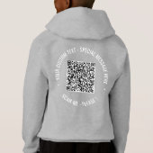Ihr QR Code Scan Info Text Modernes Geschenk Hoodie (Rückseite)