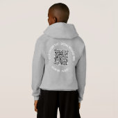 Ihr QR Code Scan Info Text Modernes Geschenk Hoodie (Schwarz voll)