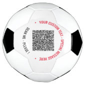 Ihr QR Code Scan Info Text und Farben Fußball Ball (Gedreht)