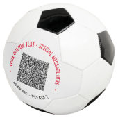 Ihr QR Code Scan Info Text und Farben Fußball Ball (Dreiviertel)