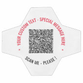 Ihr QR Code Scan Info Text und Farben Fußball Ball (Flach)