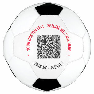 Ihr QR Code Scan Info Text und Farben Fußball Ball