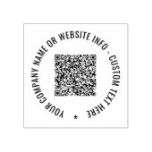 Ihr QR-Code-Scan-Info-Textstempel-Beispiel Gummistempel (Prägung)