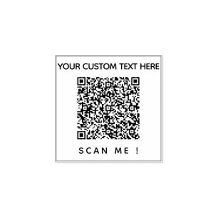 Ihr QR-Code-Scan-Info und benutzerdefinierter Text Gummistempel