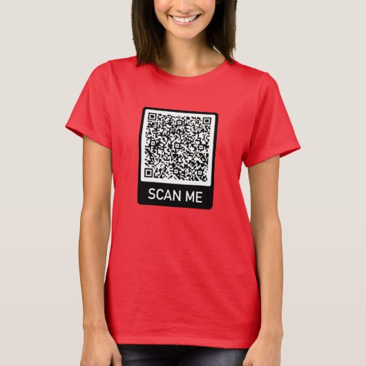 Ihr QR Code Scan Me Info T - Shirt Überraschungsge (Vorderseite)