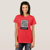 Ihr QR Code Scan Me Info T - Shirt Überraschungsge (Vorne ganz)