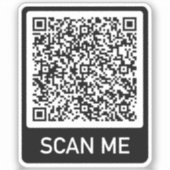 Ihr QR Code Scan Me Sticker Überraschungsnachricht (Vorderseite)