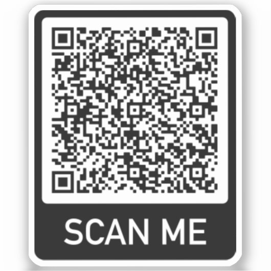 Ihr QR Code Scan Me Sticker Überraschungsnachricht (Vorderseite)