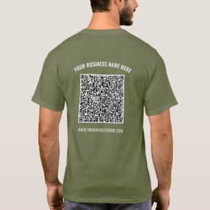 Ihr QR Code Scan Name Website Business T - Shirt