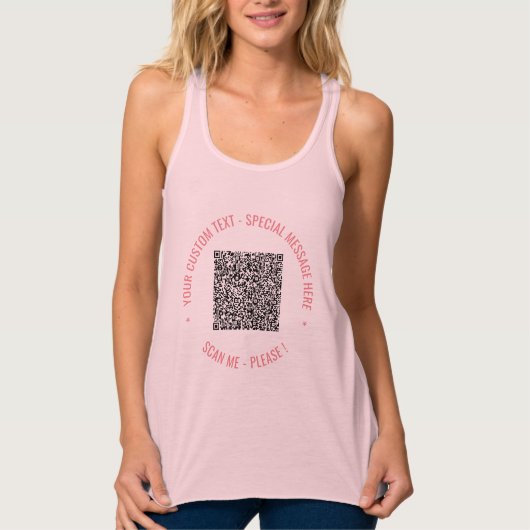 Ihr QR Code Scan Text Funny Personalisiert Tank Ob Top (Vorderseite)