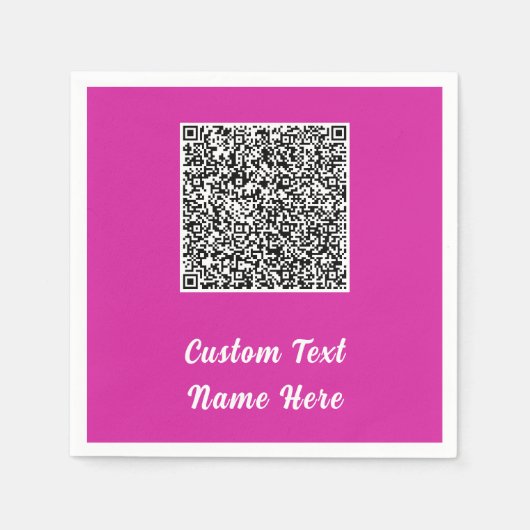 Ihr QR-Code-Scan-Text-Name-Party-Servietten-Beispi Serviette (Vorderseite)