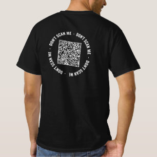 Ihr QR-Code-Scan und Ihr benutzerdefinierter Text- T-Shirt