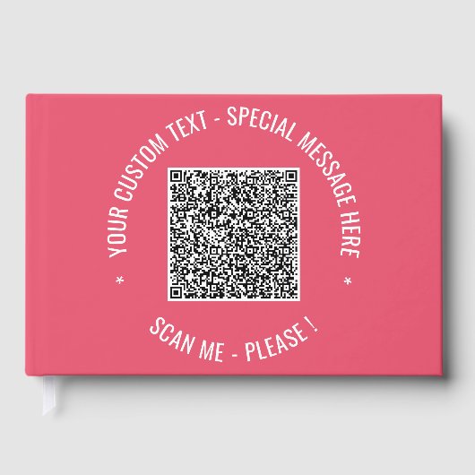 Ihr QR-Code scannen Sie benutzerdefinierten Text u Gästebuch (Vorderseite)
