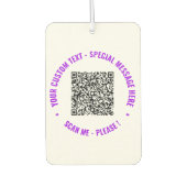 Ihr QR-Code scannen und Ihr benutzerdefinierter Te Autolufterfrischer (Vorderseite)