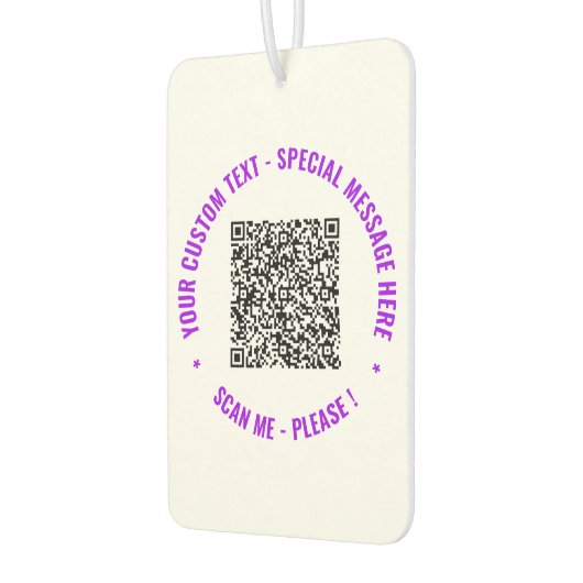 Ihr QR-Code scannen und Ihr benutzerdefinierter Te Autolufterfrischer (Links)