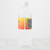 Ihr QR-Code scannt benutzerdefinierte Text-FarbeFl Wasserflaschenetikett (Rückseite)