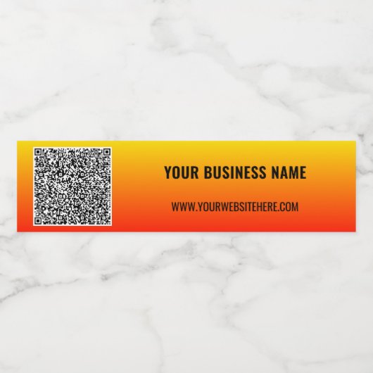 Ihr QR-Code scannt benutzerdefinierte Text-FarbeFl Wasserflaschenetikett (Einzelnes Label)