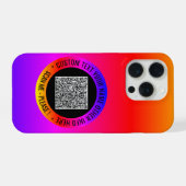 Ihr QR-Code scannt benutzerdefinierte Text iPhone Hülle (Rückseite (Horizontal))