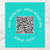 Ihr QR-Code scannt benutzerdefinierte Text- und Fa Weinetikett (Einzelnes Label)