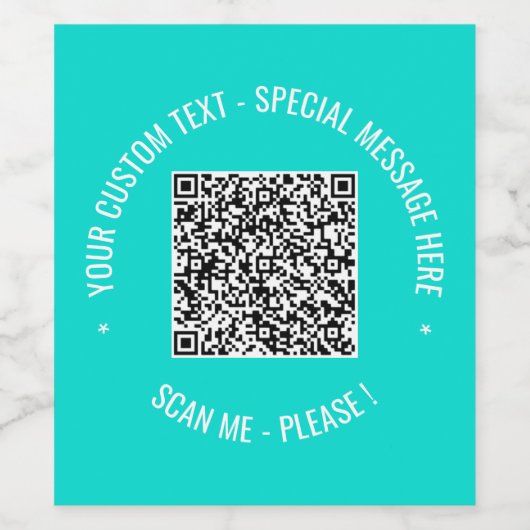 Ihr QR-Code scannt benutzerdefinierte Text- und Fa Weinetikett (Einzelnes Label)