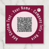 Ihr QR-Code scannt benutzerdefinierten Text und Fa Geschenkanhänger (Rückseite)