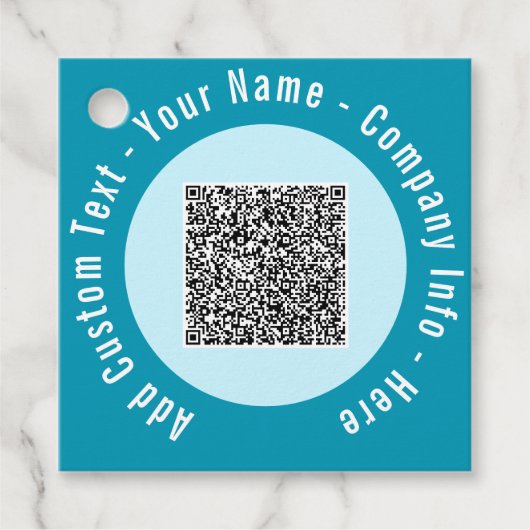 Ihr QR-Code scannt benutzerdefinierten Text und Fa Geschenkanhänger (Vorderseite)