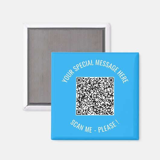 Ihr QR Code scannt benutzerdefiniertes Geschenk fü Magnet (Vorderseite/Rückseite)