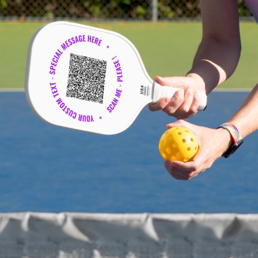 Ihr QR-Code scannt den benutzerdefinierten Text-Pi Pickleball Schläger (InSitu)