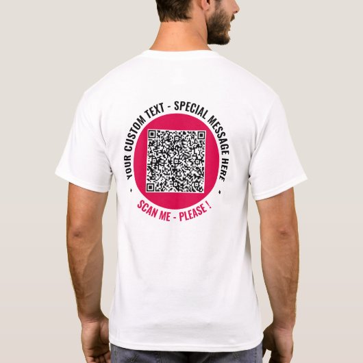 Ihr QR-Code scannt Personalisierten T - Shirt für (Rückseite)