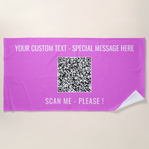 Ihr QR Code Strandhandtuchbeispiel mit benutzerdef Strandtuch