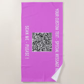 Ihr QR Code Strandhandtuchbeispiel mit benutzerdef Strandtuch (Vorderseite)