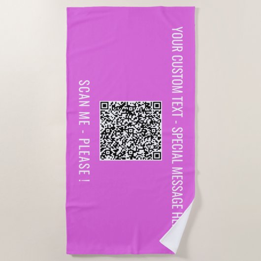 Ihr QR Code Strandhandtuchbeispiel mit benutzerdef Strandtuch (Vorderseite)