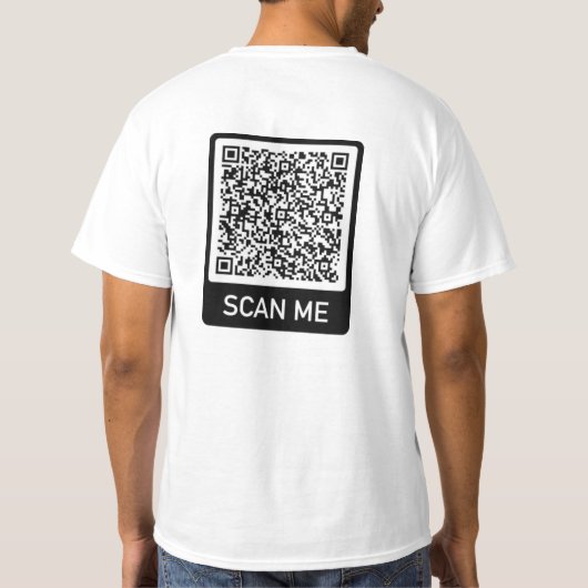 Ihr QR Code T - Shirt Scan Info Funny Gift (Rückseite)