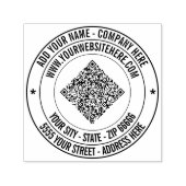 Ihr QR-Code-Text-Adresse-Rund-Selbstfärbestempel Permastempel (Design)