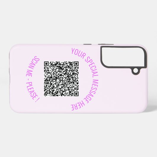Ihr QR-Code Text Ihre besondere Botschaft Modernes Samsung Galaxy Hülle (Rückseite (Horizontal))
