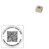 Ihr QR-Code Text Info Rund Gummistempel Beispiel (Stempel)