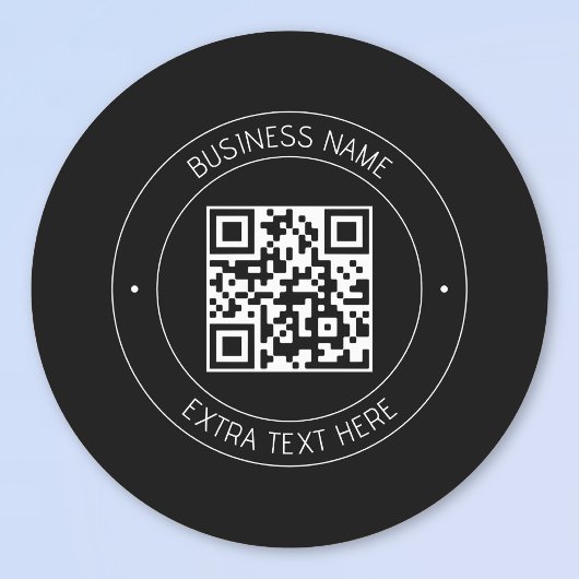 Ihr QR-Code und bearbeiteter Text | Schwarz/Weiß Etiketten