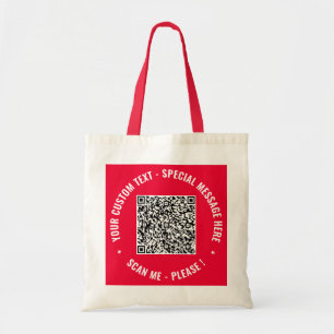 Ihr QR-Code und Beispiel für eine Tragetasche mit