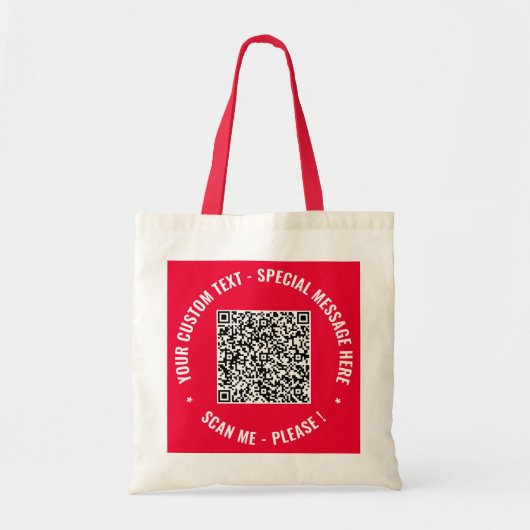 Ihr QR-Code und Beispiel für eine Tragetasche mit (Vorne)