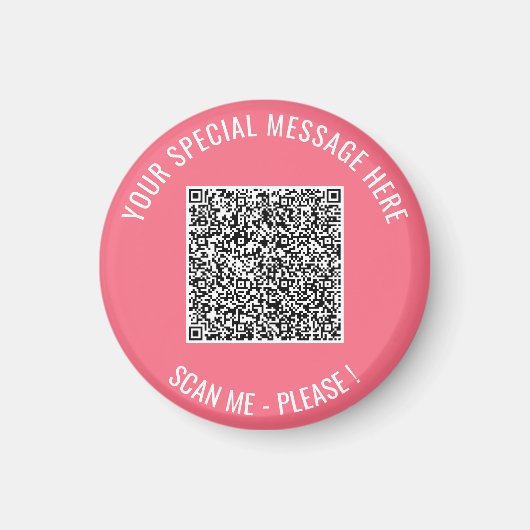 Ihr QR-Code und Beispiel-Magnet mit individuellem Magnet (Vorne)