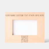 Ihr QR-Code und benutzerdefinierte Textbereiche Geätzte Rahmen (Vorderseite)